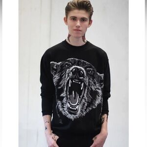Topman Art Disco 'GRIZZLY BEAR' SWEATSHIRT